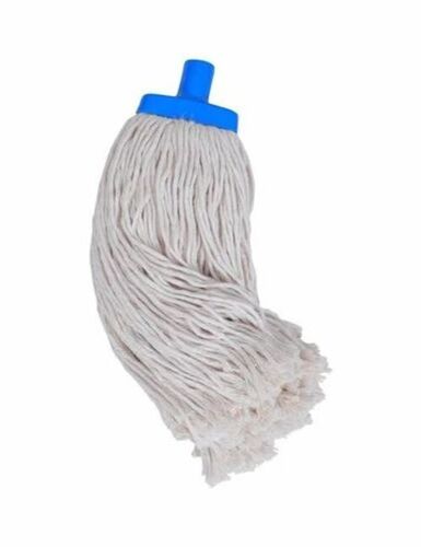 Optic White Cotton Wet Mop - Cotton, Standard Size, White | Manual Floor Cleaning, Eco Friendly, Long Lasting, New Condition