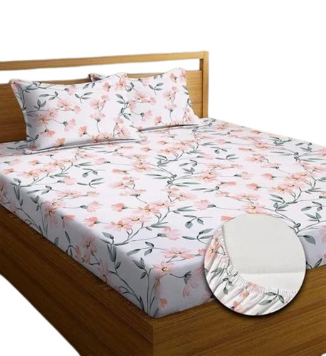 Printed Fitted Double Bed Sheets