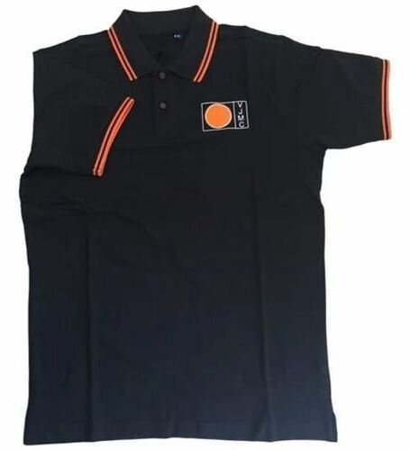 Promotional Cotton Black Polo T Shirt - Cotton, All Size, Black | Comfortable, Skin Friendly, Modern Printed Design