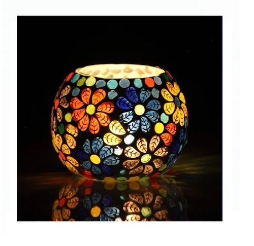 Rolly Polly Mosaic Candle Led Light