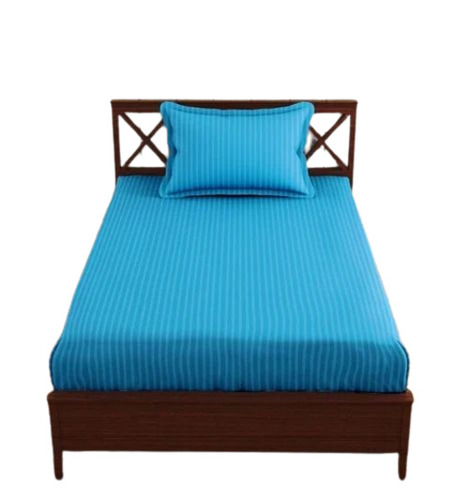 Single Bed Sheet - Sateen, Single, Blue | Lightweight, Wrinkle Resistant, Shrink Resistant, Breathable