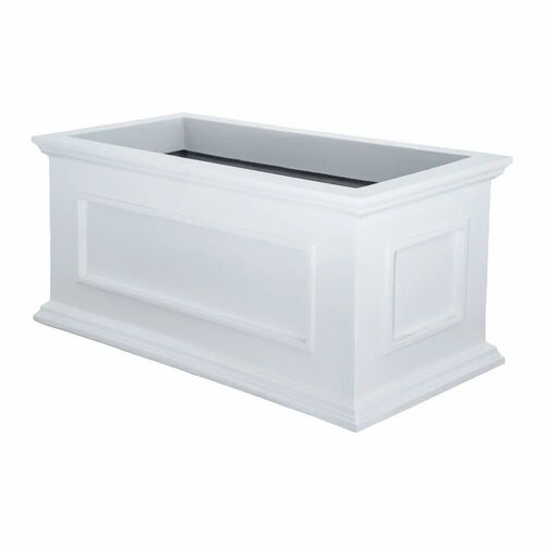 White Rectangular Planter