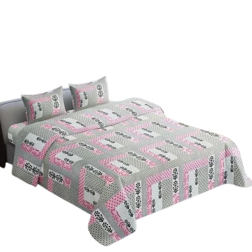 100% Cotton Double Bed Sheets - Multi Color, 300 TC, Lightweight Wrinkle Resistant