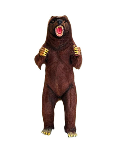7 Feet Bear Sculpture FRP Fiberglass - Standard Size Black Painted | Eco Friendly Stylist Modern Arts