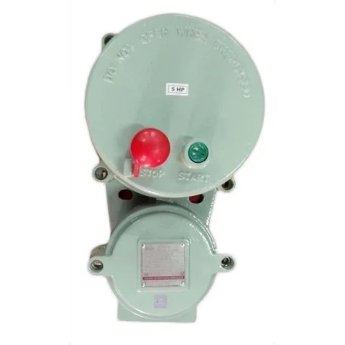 Flameproof Dol Starter - Metal, Standard Size, Green, 220-300V, 50-60Hz | Direct Start, Overload & Short Circuit Protection, Durable Corrosion-Resistant Contacts