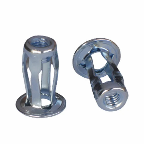 Jack Nut Rivet Nut - Mild Steel 6mm Silver, Hexagon Head, Corrosion Resistant, Polished Finish