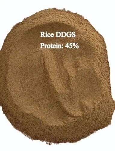 Rice DDGS - Light Brown Powder 50 kg PP Bags | 45% Protein Feed Grade Immune Support Growth Promotion
