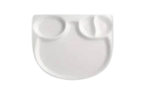 3 Compartment Oval Acrylic Plate