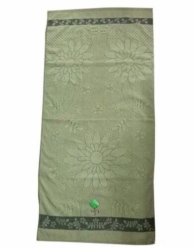 30x60inch Embroidery Cotton Towel - 100% Cotton, 350gm, White | Soft, Quick Dry, Rectangular Bath Towel