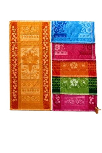 400gm Printed Cotton Towel - 75x150 cm Multicolor | Compressed Eco-Friendly Quick Dry Soft Touch