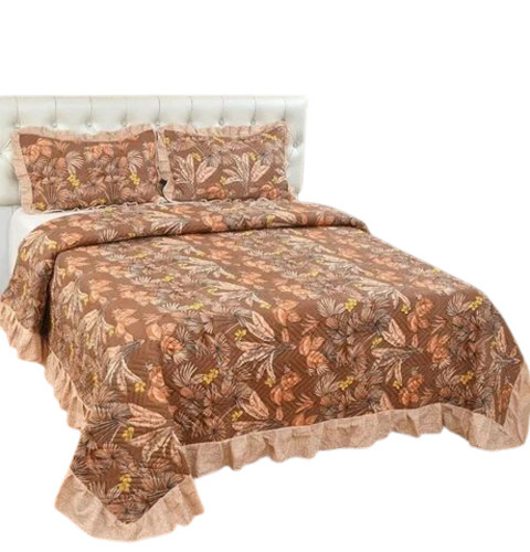 90 Gsm Glace Cotton Bed Sheet - Double Size, Multi Color | Lightweight, Wrinkle Resistant, Shrink Resistant, Breathable