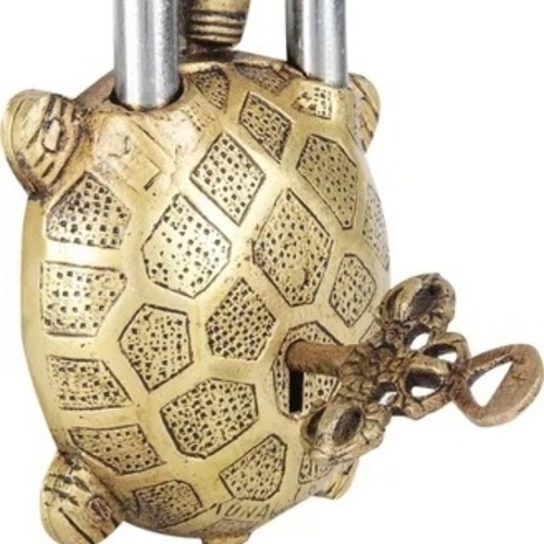 Brass tortoise shape padlock
