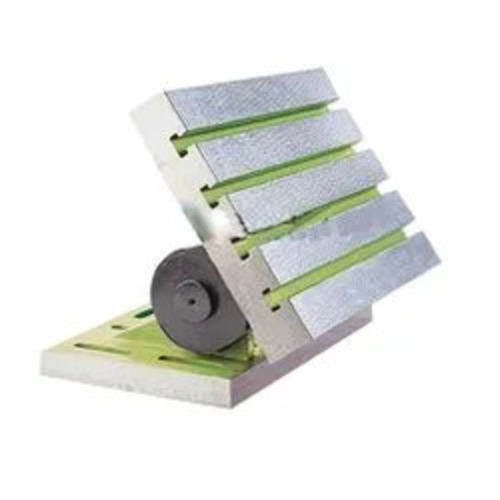 Cast Iron Swivel Angle Plate - 200x150x150mm Green Blue Precision 0.05mm T Slot Design