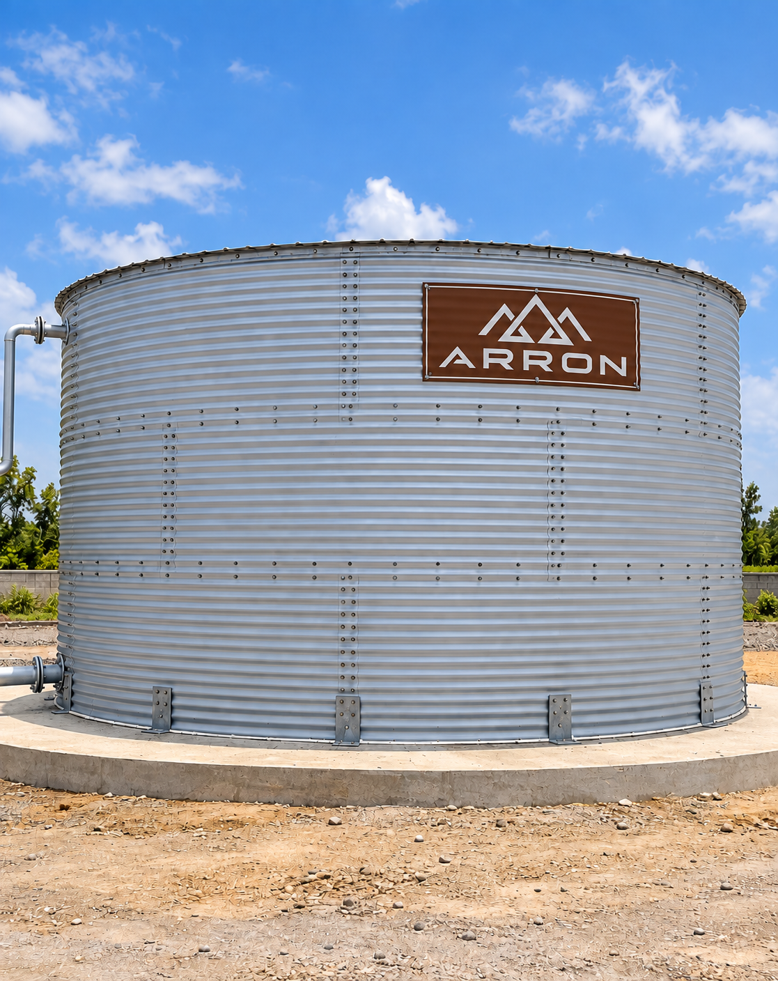 Industrial Water Storage Tank - Color: Silver