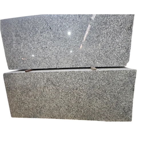 P White Granite Slab - Polished Rectangular Big Slab, 18mm Thickness, White Grey Black Countertop Granite