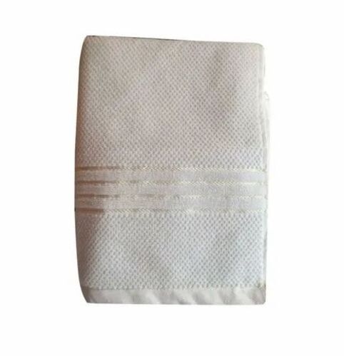 Popcorn White Cotton Towel