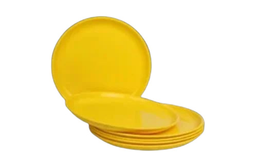 Round Acrylic Plate - Acrylic, Various Sizes, Yellow | Durable, Lightweight, Glossy Finish
