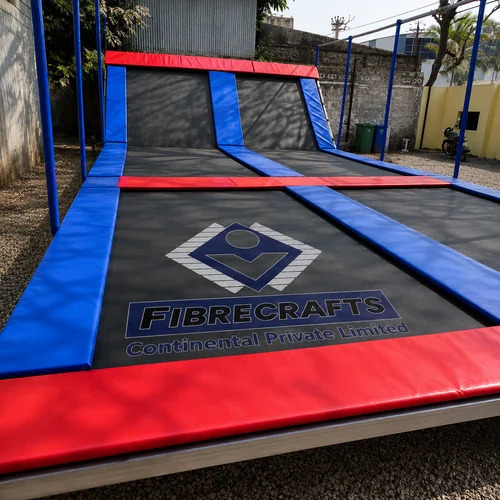 Trampoline Park With Trampolines, Foam Pits, Ropes, Tyres