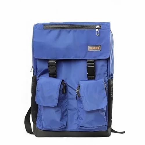 8l Blue Nylon School Bag