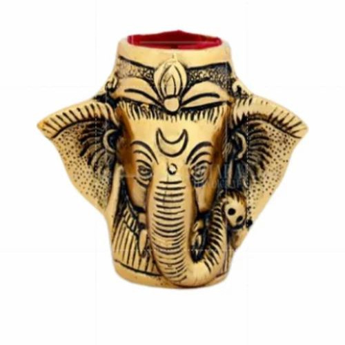 Gold Plated Ganesh Pen Holder