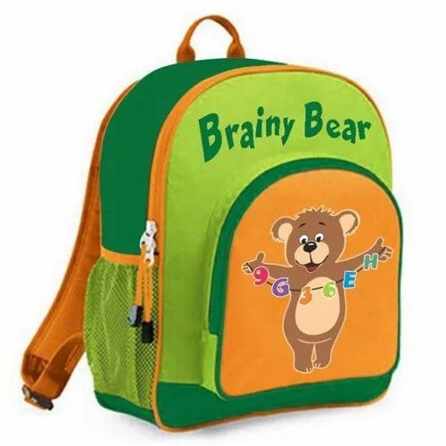 Kids Brainy Bear Printed School Bag