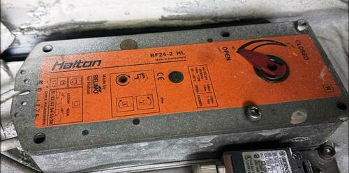 Used Belimo Halton BF24-2 HL Spring Return Fire Damper Actuator (24V AC/DC, 18Nm, IP54)