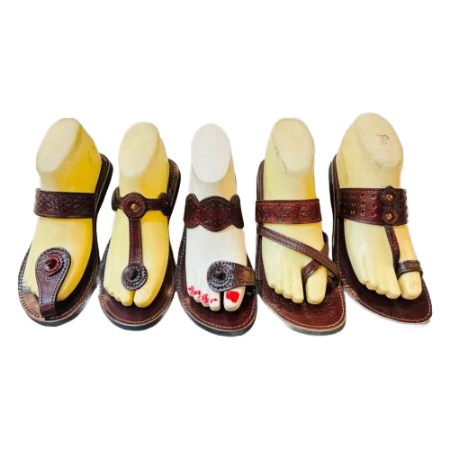 01 Women Bottom Embossed Kolhapuri Chappal