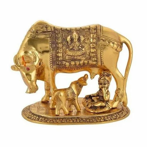 1.2 Kg Gold Plated Kamdhenu Cow