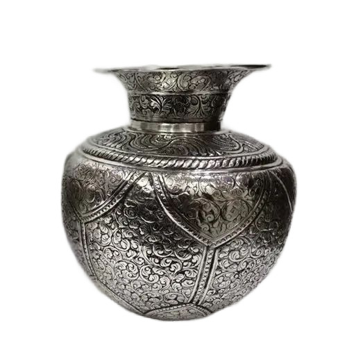 1.5 Kg Brass Silver Plated Flower Vase