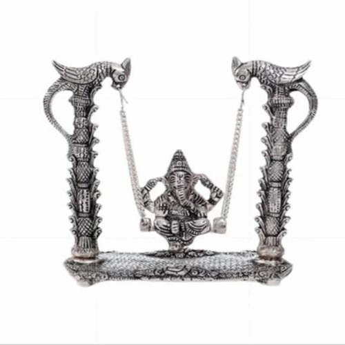 380 Gms Silver Plated Metal Ganesh Jhulla