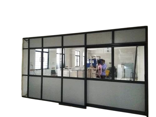 Black Solid Aluminum Office Partition