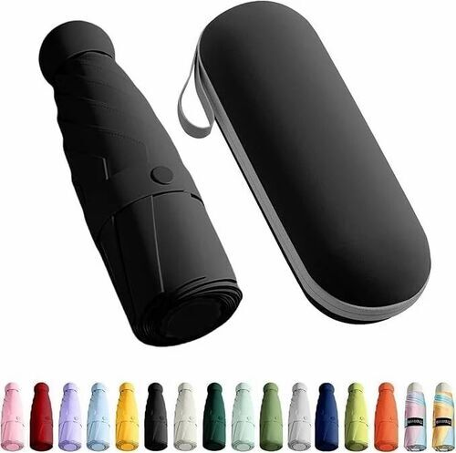 Black Travel Umbrella With Case
