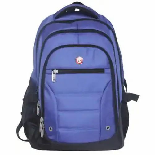 Blue Nylon School Bag - Capacity: 10 Ltr