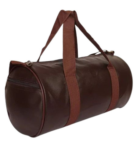Brown Plain Gym Bag