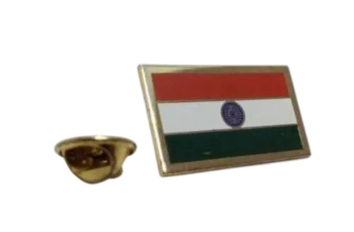 Indian Flag Metal Badge