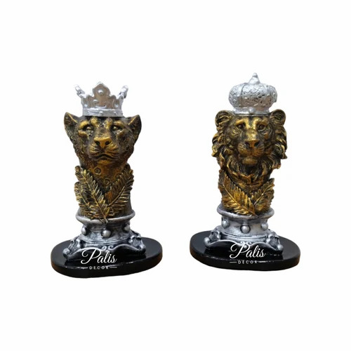King Queen Lion Sculptures
