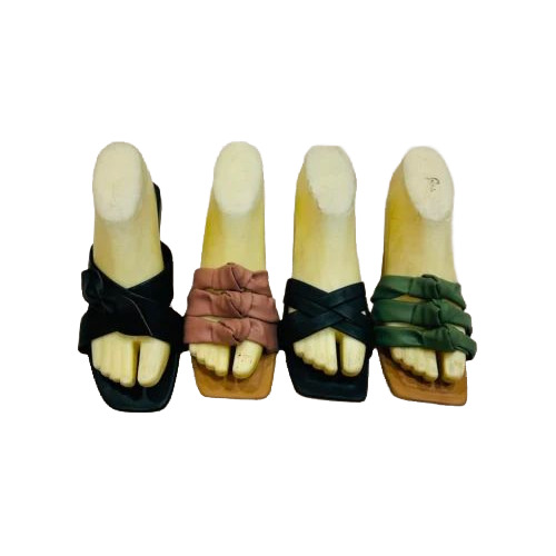 Ladies Braided Cross-Strap Flat Slippers