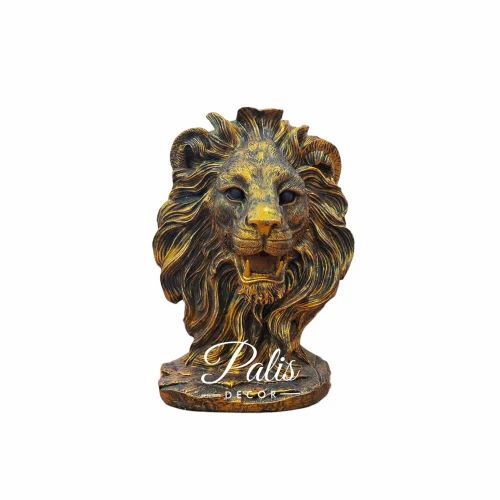Lion Face Stand Statue