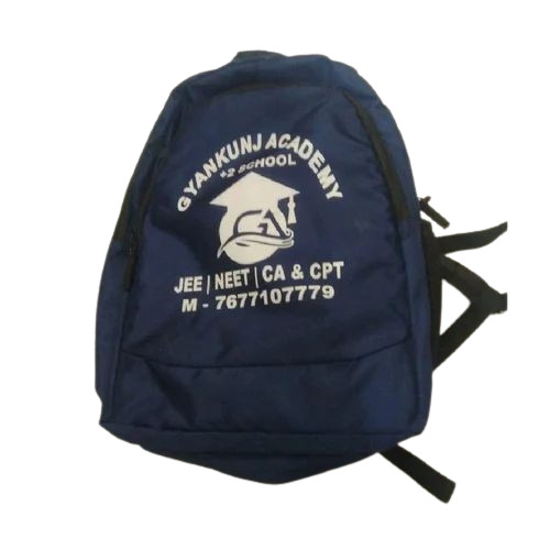 Polyester Printed Dark Blue College Bag