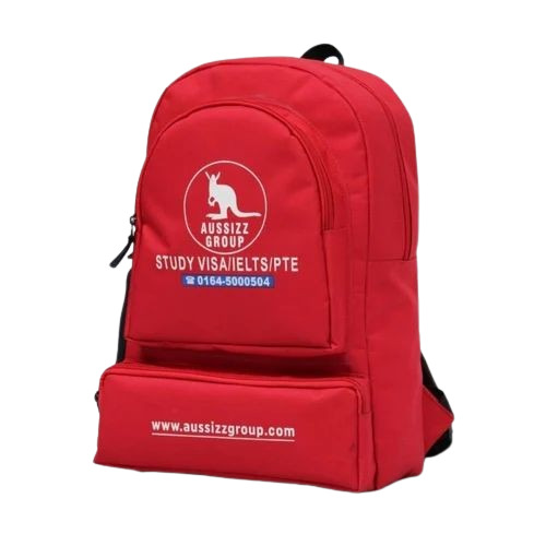 Polyester Red Unisex College Bag