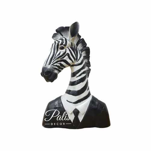 Zebra Face Statue With Tie