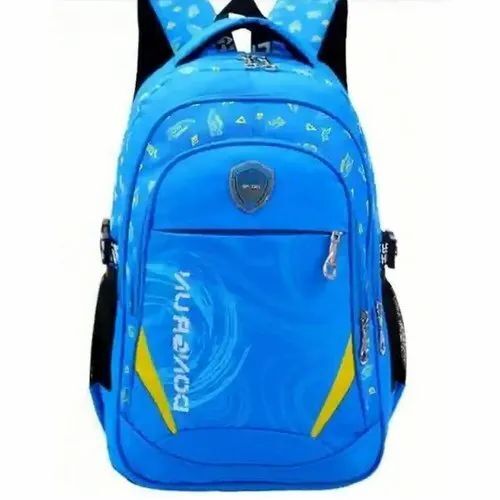 Blue Polyester School Bag