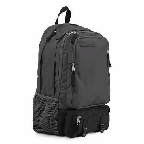 Grey Polyester School Bag