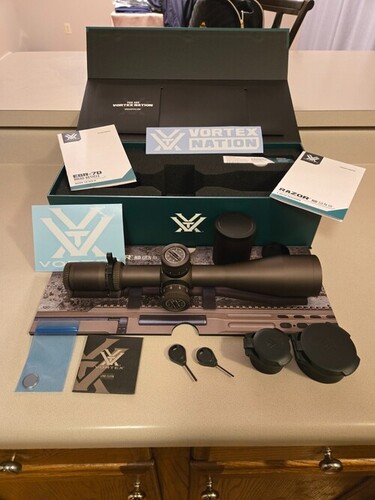 New Vortex Razor HD Gen III 6-36x56 FFP EBR-7D MRAD Reticle, 34mm Tube