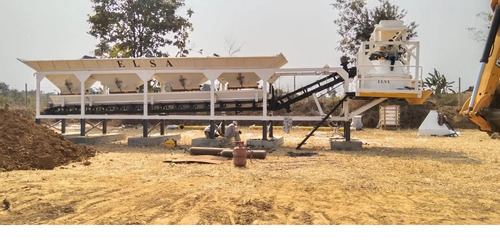 Mz30 Inline Bin Pan Mixer Concrete Batching Plant