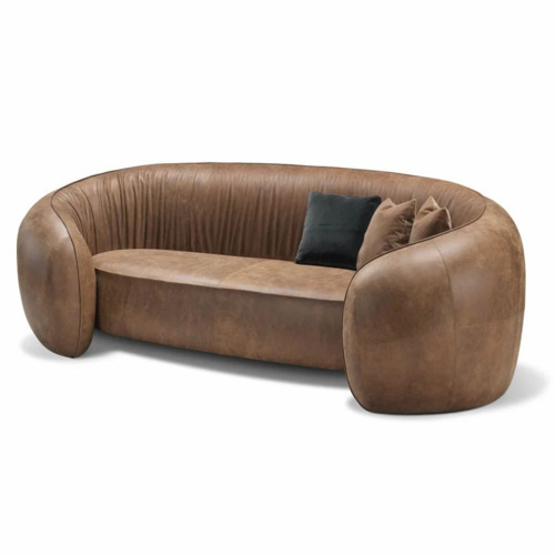 U Shape 3 Seater Leather Sofa