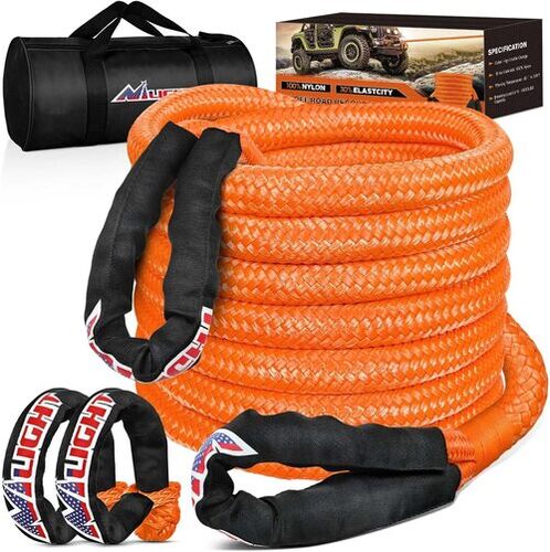 Nilight Kinetic Recovery Rope Kit With Soft Shackle Towing Strap Boxed - Usage: Atv