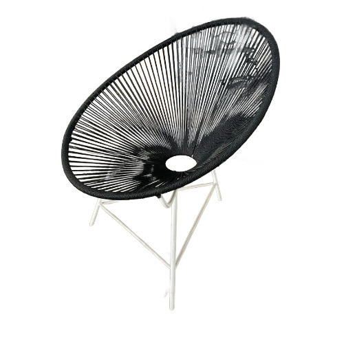 Black Finished Metal Chair