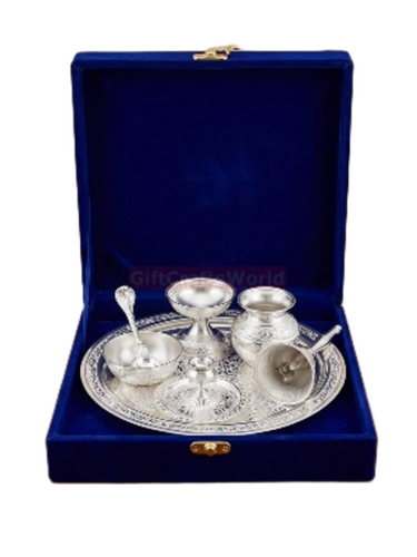 Brass Puja Tali Set with Box