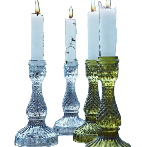Glass Pillar Candle Holder
